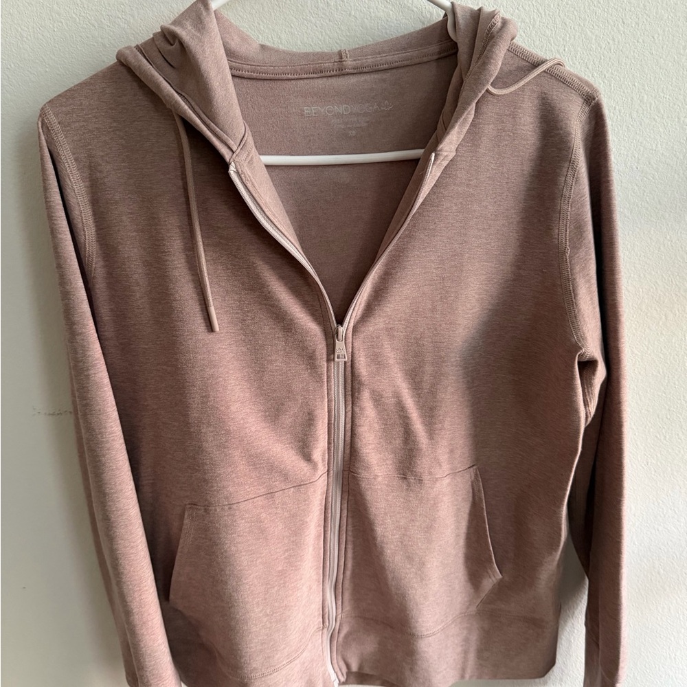 Beyond Yoga Women's Brown Zip-Up Hoodie